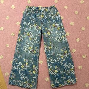 GAP Floral Baggy Balloon Jeans - Blue and Yellow
